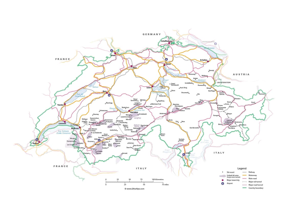 რუკა შვეიცარია მეტრო
