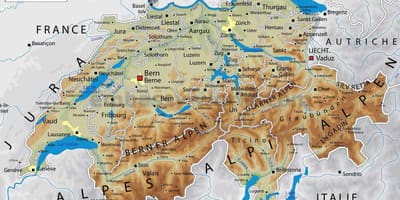შვეიცარიაში გეოგრაფიის რუკა